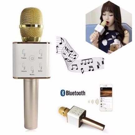 Hình ảnh củaMicro Karaoke Bluetooth Q7 (gold)