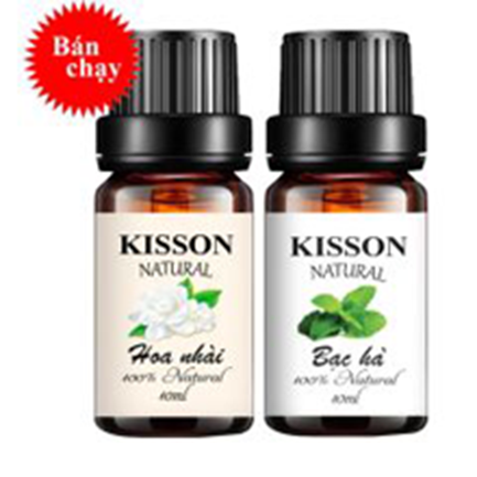 Hình ảnh của2 chai tinh dầu KISSON Hoa nhài và bạc hà 10ml